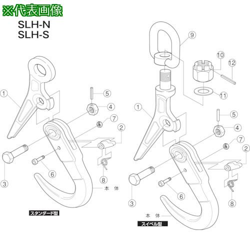 ■スーパー スーパーロックフック(SLH-N)用シャックル〔品番:SLHH2N〕【8550768:0】[店頭受取不可]