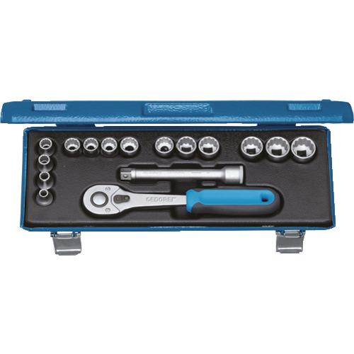 ■GEDORE 【売切廃番】 ソケットレンチセット 3/8 モデル:D30JMU‐10〔品番:2682893〕【8551296:0】[店頭受取不可]