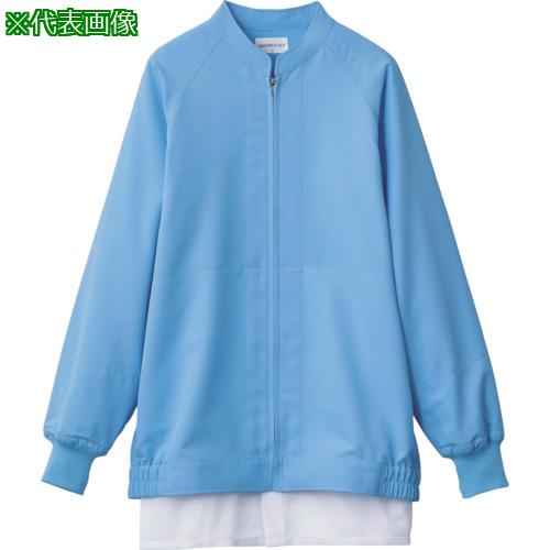 ■サンペックス 長袖ジャンパー 食品工場 白衣 衛生 サックス M〔品番:VP525M〕【8552219:0】[店頭受取不可]