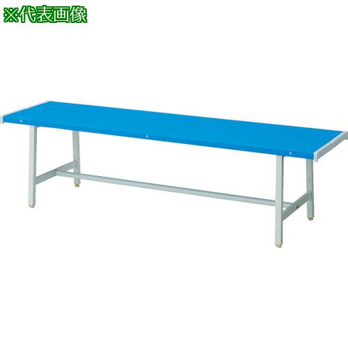 ■TRUSCO カラーベンチ 背なし 青 1800〔品番:TCBN1800B〕【8557743:0】[法人・事業所限定][直送元][店頭受取不可]｜ホームセンターバロー　店