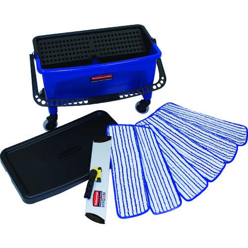 ■ラバーメイド 【売切廃番】マイクロファイバー 仕上げ用モップセット〔品番:RMQ050〕【8559547:0】[店頭受取不可]｜ホームセンターバロー　店