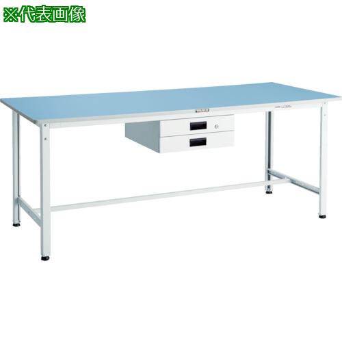 ■TRUSCO 軽荷重作業台(250kg)BE型 900X600XH740 薄型2段引出付 ホワイト色〔品番:BER0960UDK2W〕【8563894:0】[法人・事業所限定][直送元][店頭受取不可]｜ホームセンターバロー　店