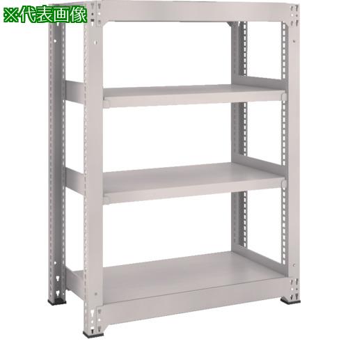 ■TRUSCO スチールラック M3型中量棚 900×1121×H1200 4段 単体 ネオグレー〔品番:M343124〕【8563955:0】[直送DS][店頭受取不可]