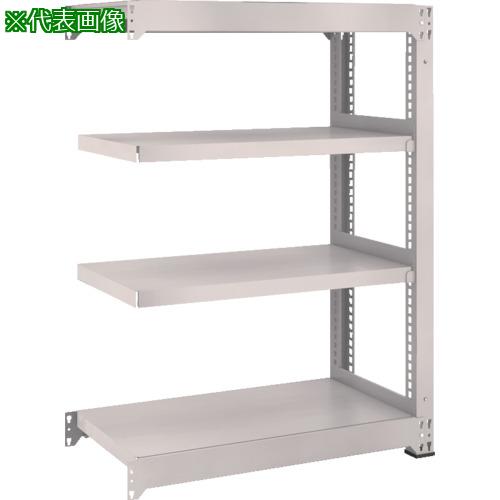 ■TRUSCO スチールラック M3型中量棚 1500&times;1121&times;H1200 4段 連結 ネオグレー〔品番:M345124B〕【8563961:0】[直送DS][店頭受取不可]｜ホームセンターバロー　店