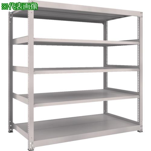 ■TRUSCO スチールラック M3型中量棚 1500&times;1121&times;H1800 5段 単体 ネオグレー〔品番:M365125〕【8564013:0】[直送DS][店頭受取不可]｜ホームセンターバロー　店