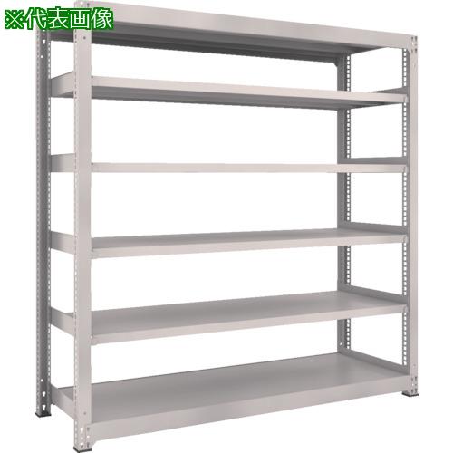 ■TRUSCO スチールラック M3型中量棚 1500&times;1121&times;H1800 6段 単体 ネオグレー〔品番:M365126〕【8564021:0】[直送DS][店頭受取不可]｜ホームセンターバロー　店