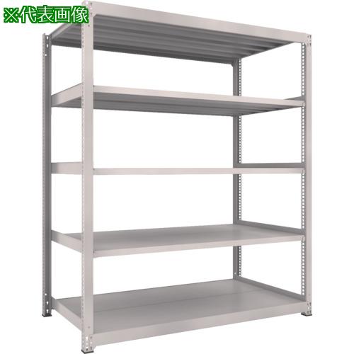 ■TRUSCO スチールラック M3型中量棚 1200&times;1121&times;H2100 5段 単体 ネオグレー〔品番:M374125〕【8564028:0】[直送DS][店頭受取不可]｜ホームセンターバロー　店