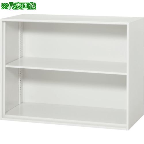 ■DAISHIN 壁面収納庫 オープン型 上下兼用D400 ホワイト〔品番:V94007K〕【8569704:0】[法人・事業所限定][直送元][店頭受取不可]