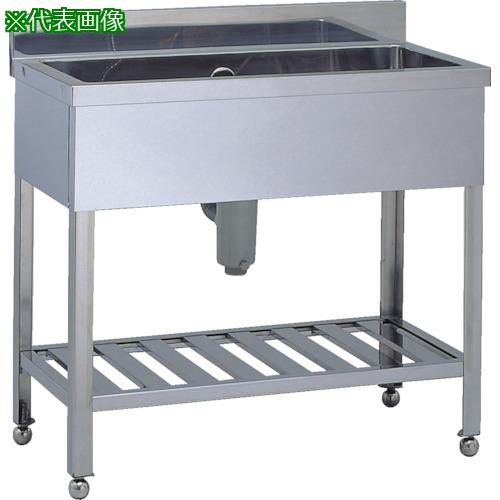 ■テラオカ 1S60-45C ステンレス製1槽シンク 奥行450mm SUS430〔品番:10110420〕【8570486:0】[送料別途見積り][法人・事業所限定][外直送][店頭受取不可]