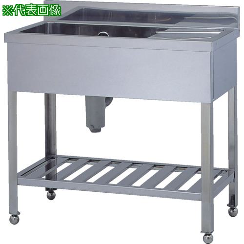 ■テラオカ 1SL90-60Cステンレス1槽水切りシンク奥行600mmSUS430〔品番:10110496〕【8570516:0】[送料別途見積り][法人・事業所限定][外直送][店頭受取不可]｜ホームセンターバロー　店