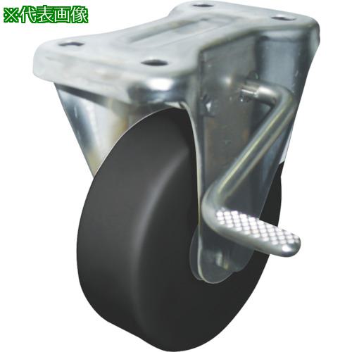 ■ヨドノ 導電MCナイロン車輪(ベアリング入)ステンレス製固定金具ストッパー付〔品番:EMCKAB100CD〕【8573209:0】[送料別途見積り][掲外取寄][店頭受取不可]