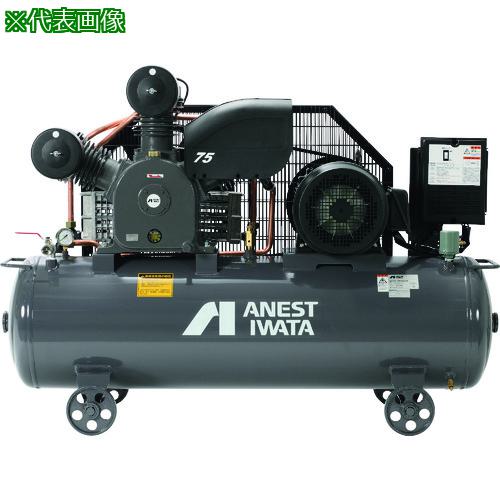 ■アネスト岩田 レシプロコンプレッサー(給油式) (タンクマウント・オイルタイプ) 60Hz 5.5kW 吐出空気量590L/min〔品番:TLP55EG14M6〕【8590958:0】[法人・事業所限定][直送元][店頭受取不可]｜ホームセンターバロー　店