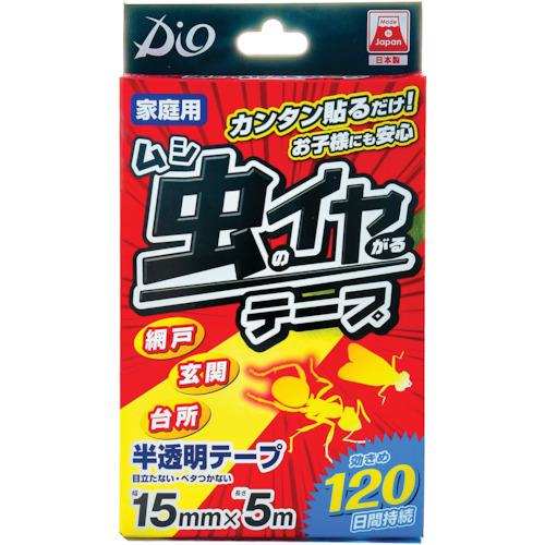 ■Dio 虫のイヤがるテープ 幅15mm×長さ5m 半透明《12巻入》〔品番:212106〕【8591089×12:0】[送料別途見積り][掲外取寄][店頭受取不可]