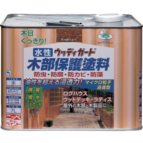 ■ニッぺ 水性ウッディガード 7L ウォルナット HW209-7〔品番:4976124532979〕【8599098:0】[店頭受取不可]｜ホームセンターバロー　店