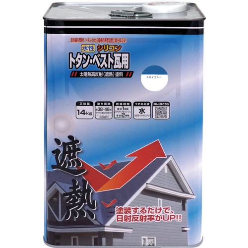 ■ニッぺ 水性シリコントタン・ベスト瓦用遮熱塗料 14kg スカイブルー HYN306-14〔品番:4976124201288〕【8599491:0】[店頭受取不可]