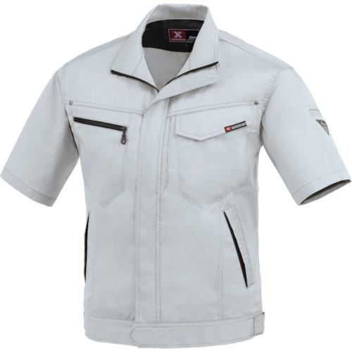 ■XEBEC 半袖ブルゾン1631-22-L シルバーグレー〔品番:163122L〕【8612756:0】[送料別途見積り][掲外取寄][店頭受取不可]