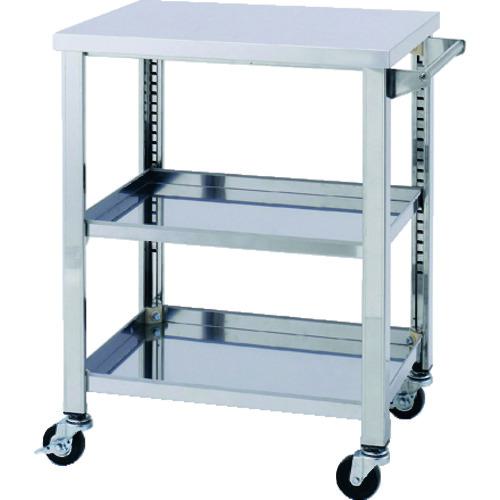 ■AS ステンレス製ワゴンWG3-750H〔品番:1262004〕【8619429:0】[送料別途見積り][掲外取寄][店頭受取不可]