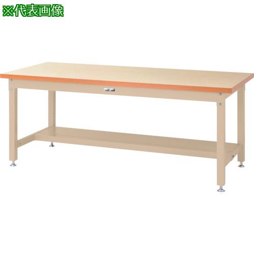 ■ヤマテック 重量作業台 ワークテーブル スーパータイプ 半面棚板1枚付 W1800×D900×H740mm ヤマテックアイボリー〔品番:SSM1890TII〕【8683280:0】[法人・事業所限定][外直送元][店頭受取不可]