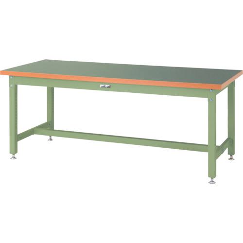 ■ヤマテック 重量作業台 ワークテーブル スーパータイプ 塩ビシート天板 W1800×D750×H740mm ヤマテックグリーン〔品番:SSR1875GG〕【8683335:0】[法人・事業所限定][外直送元][店頭受取不可]