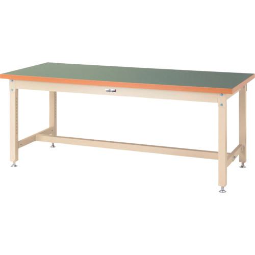 ■ヤマテック 重量作業台 ワークテーブル スーパータイプ 塩ビシート天板 W1800×D750×H740mm グリーン/ヤマテックアイボリー〔品番:SSR1875GI〕【8683336:0】[法人・事業所限定][外直送元][店頭受取不可]