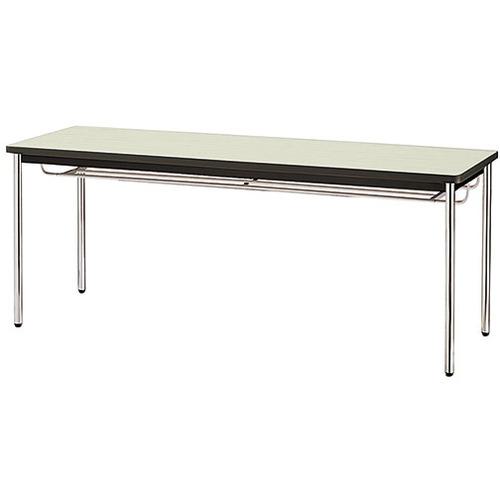 ■NAIKI ミーティングテーブル(棚付) KM型/天板:ホワイト/W1800&times;D600&times;H700〔品番:KM1860STWH〕【8685194:0】[送料別途見積り][法人・事業所限定][外直送][店頭受取不可]｜ホームセンターバロー　店
