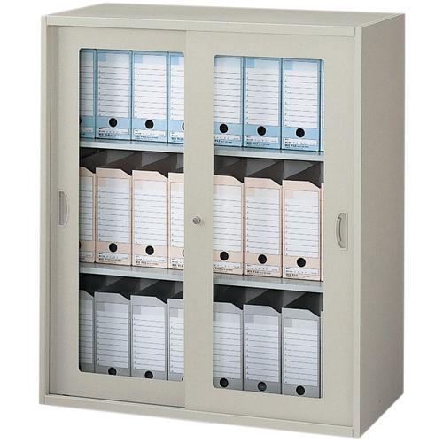 ■NAIKI 収納庫 NW型 ガラス引違い書庫 枠付 899×450×900 ウォームホワイト〔品番:NW0909HGAW〕【8685873:0】[送料別途見積り][法人・事業所限定][直送][店頭受取不可]