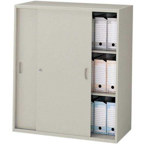■NAIKI 収納庫 NW型 スチール引違い書庫(3枚戸) W899×D450×H1050〔品番:NW0911H3AW〕【8685880:0】[送料別途見積り][法人・事業所限定][外直送][店頭受取不可] 39,468円