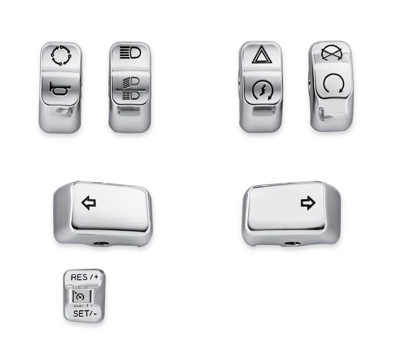 【ハーレー純正】 スイッチキャップキット/クローム XL ダイナ ソフテイル 71500441
