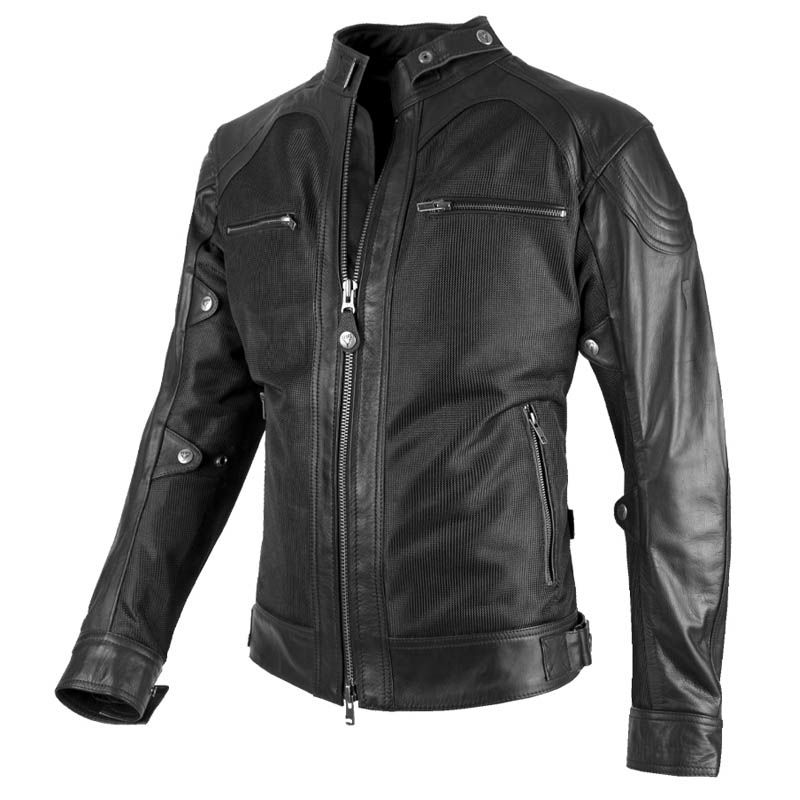SAHARA MAN レザーメッシュ バイクジャケット ブラック バイシティ