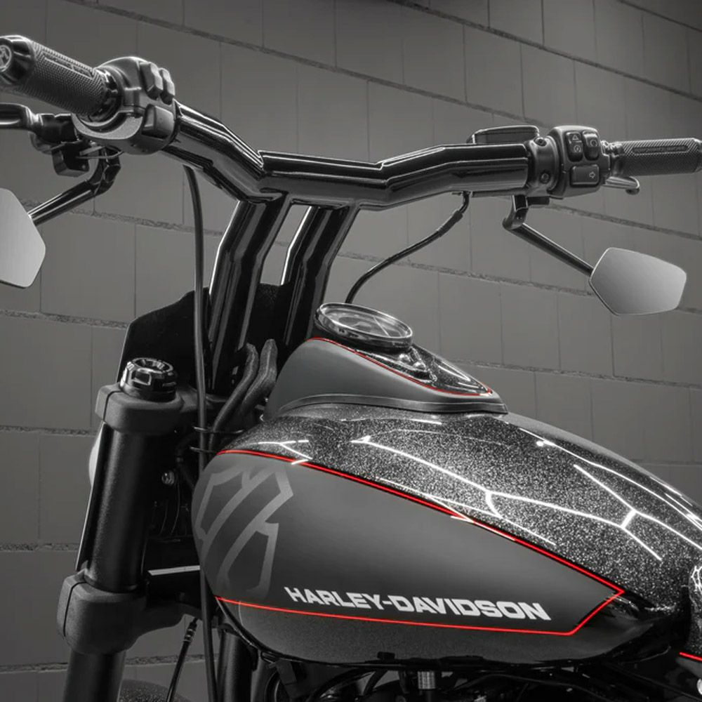 ハーレー バックセーバー 2インチ径 プルバックTハンドルバー 10ンチ (グロスブラック) キラーカスタム