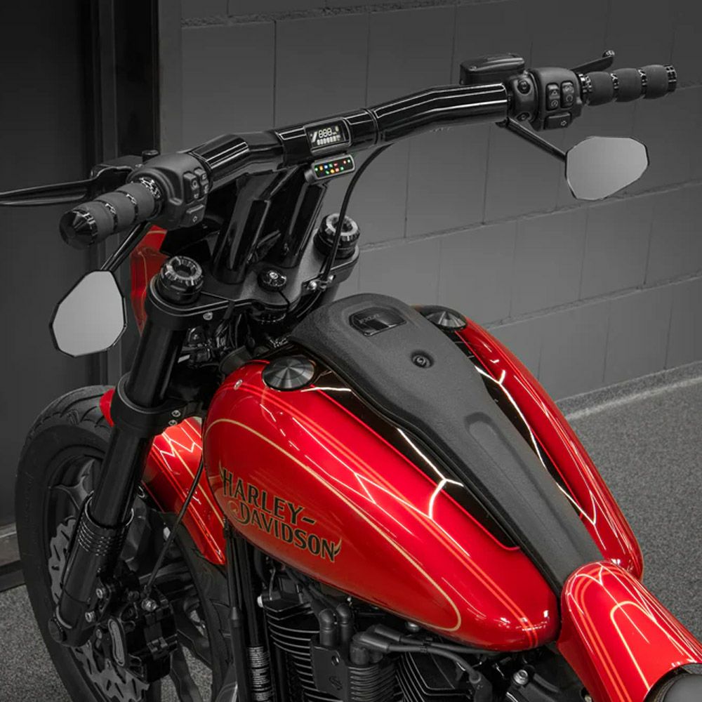 ハーレー バックセーバー 2インチ径 プルバックTハンドルバー デジタルメーター用 8インチ (グロスブラック) キラーカスタム