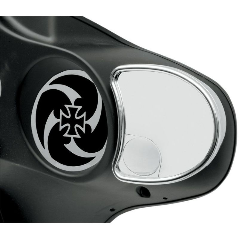 【Drag Specialties】スプリットビジョン・フェアリングミラー クローム 2014～2023 FLH、FLHT、FLHX 0640-0794