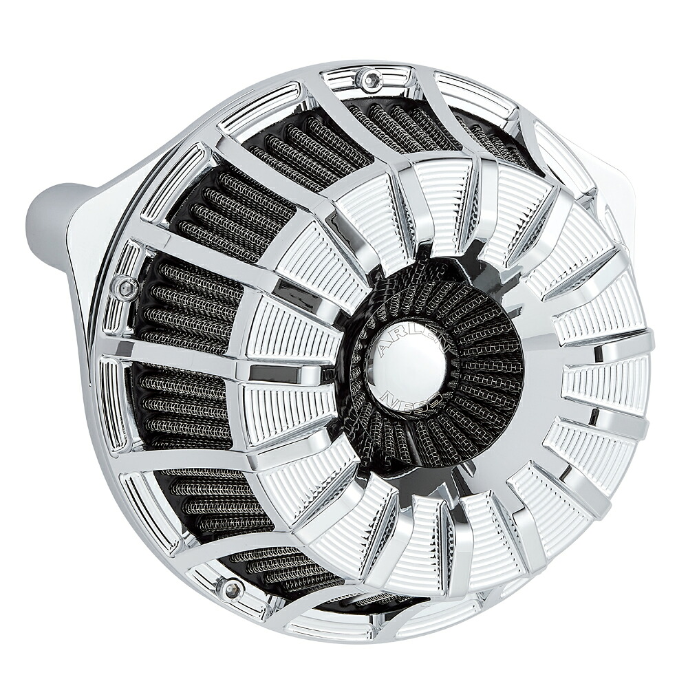Arlen Ness 18-990 15-Spoke Invertedエアクリーナー クローム|ワールドモーターライフ