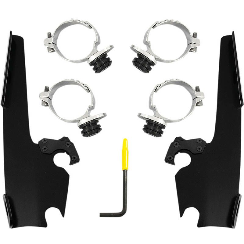 【メンフィスシェード】MEB2013 FAT/SLIM用 デタッチャブルマウントキット ブラック　2014～2017 FXDL、2018～2020 FXLR