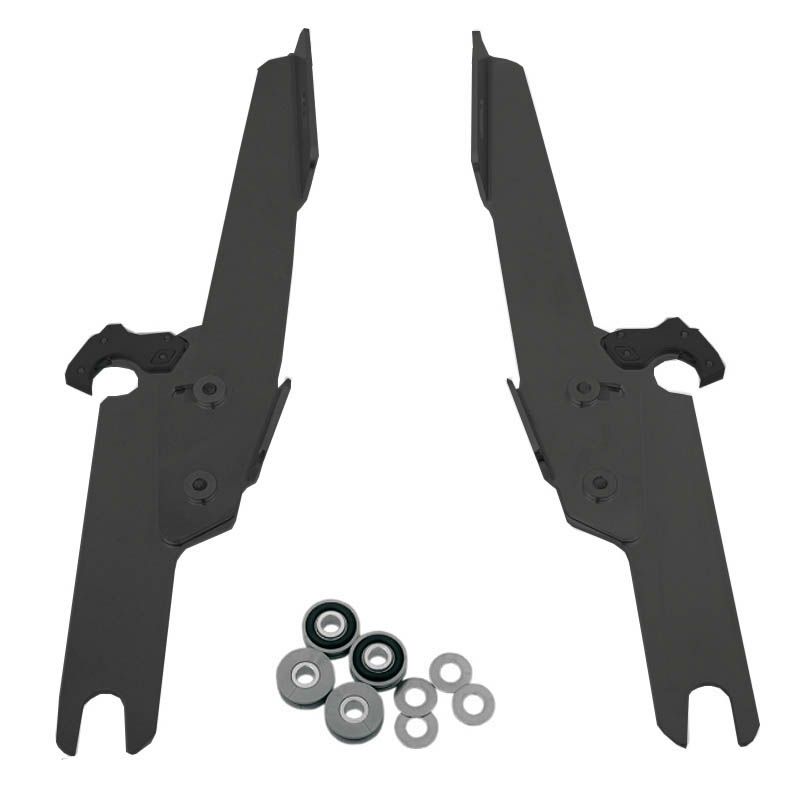【メンフィスシェード】MEK1914 BATWING用 デタッチャブルマウントキット ブラック 1994~2022 FLHR、FLHRC|ワールドモーターライフ