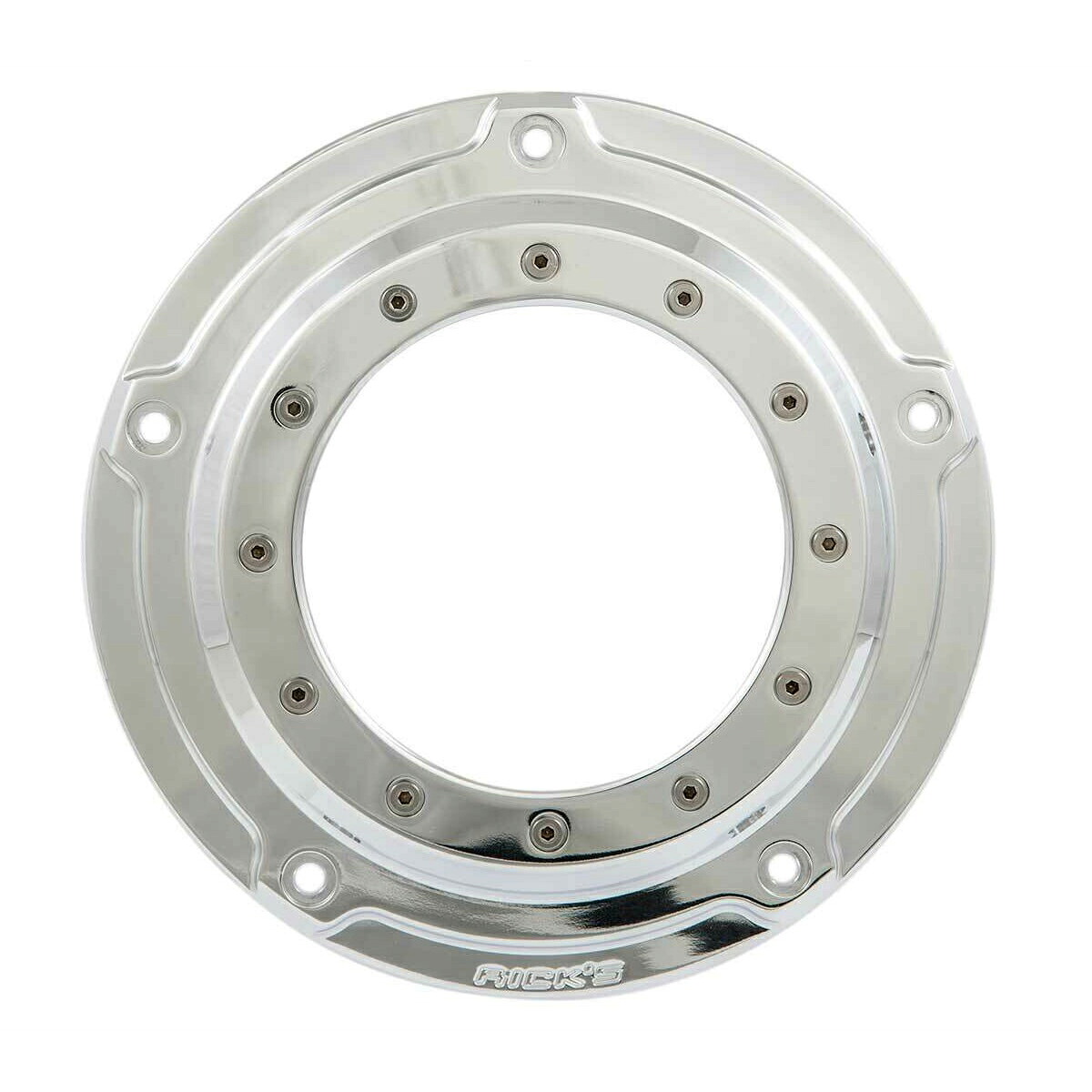 【Ricks Motorcycles】Porthole・ツーリング用ダービーカバー ロゴ無し ポリッシュ　65-0000081-1