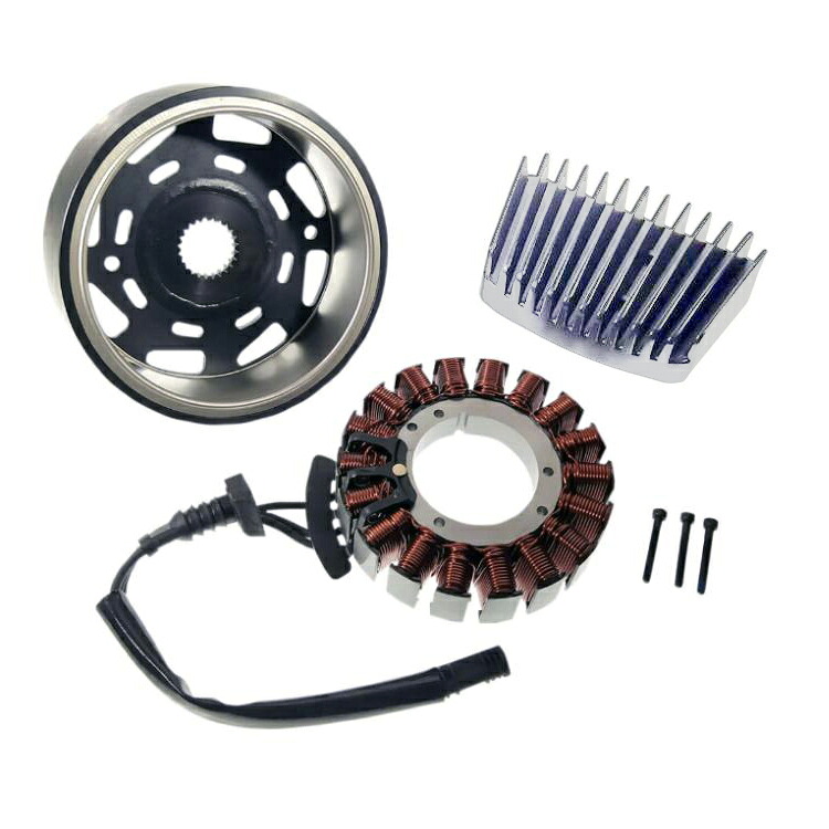 ハーレー M8 Touring、Trike ローター/ステーター/レギュレーターキット クローム【Drag Specialties】2112-1517