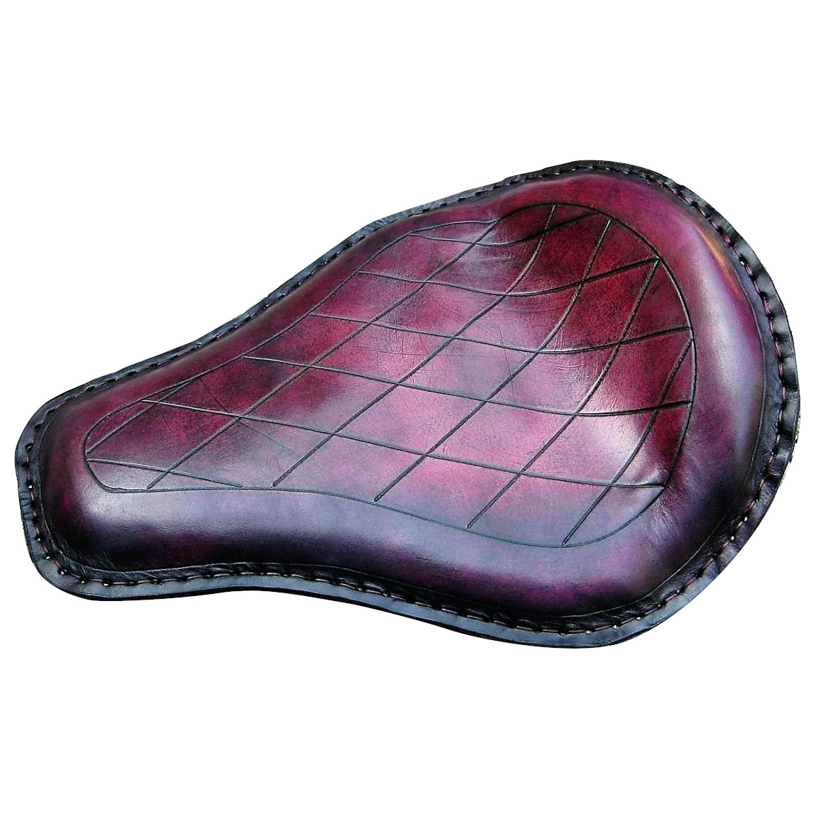 【dhカスタム】汎用ソロシート ガーネットレザー ダイアモンド DHC-GARNET-LTHR-DM