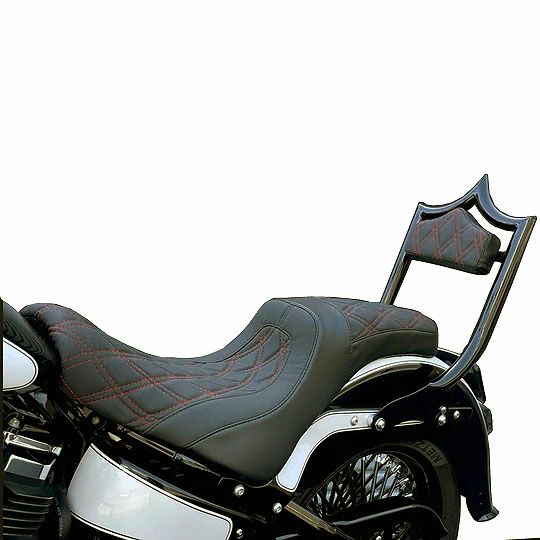 M8ソフテイル レベルアップシート レッドダブルダイアモンドステッチ 【CMC】M81SFTSEAT-RED