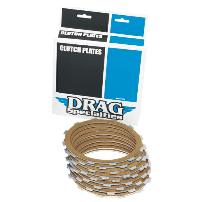 ハーレー 1998～2017 エボ、ツインカム フリクションプレートセット(アラミドファイバー)【Drag Specialties】1131-0419