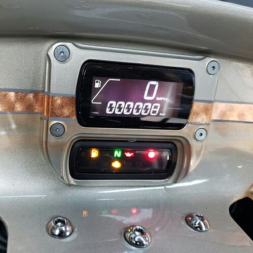 ハーレー M8 Softail Sharknadoフェアリング用 デジタルゲージプレート サテンシルバー 【Paul Yaffe】DGP-S|ワールドモーターライフ