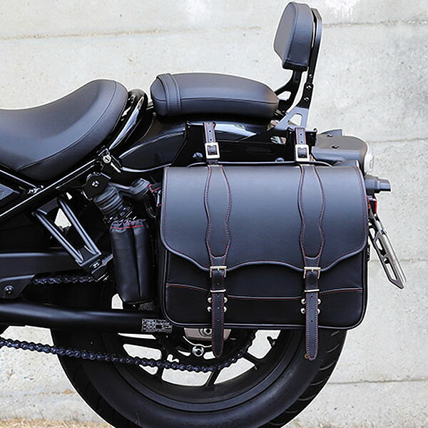 デグナー　ナイロンサドルバッグ　ブラック　17L ハーレー ナイロンサドルバッグの新色ブラック×レッド入荷！バイクへの