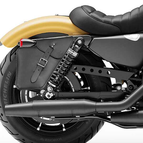 スポーツスター 本革ライトソロサドルバッグ 【BAD&G CUSTOM】SR04|ワールドモーターライフ