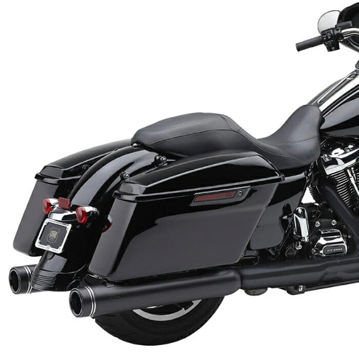 ハーレー M8ツーリング Gen2 NHシリーズ 4インチ スリップオンマフラー ブラック 【COBRA】6277RB