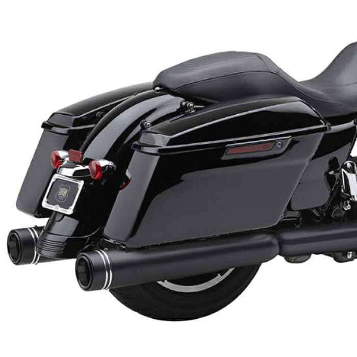 ハーレー M8ツーリング Gen2 NHシリーズ 4.5インチ スリップオンマフラー ブラック 【COBRA】6291RB