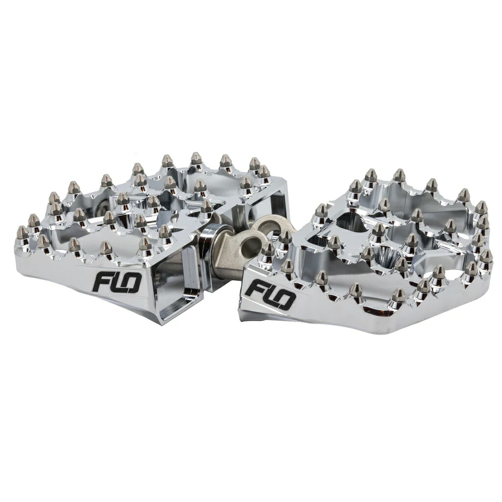 【FLO motorsports】V4 ミニ フロアボード クローム 122-8222|ワールドモーターライフ