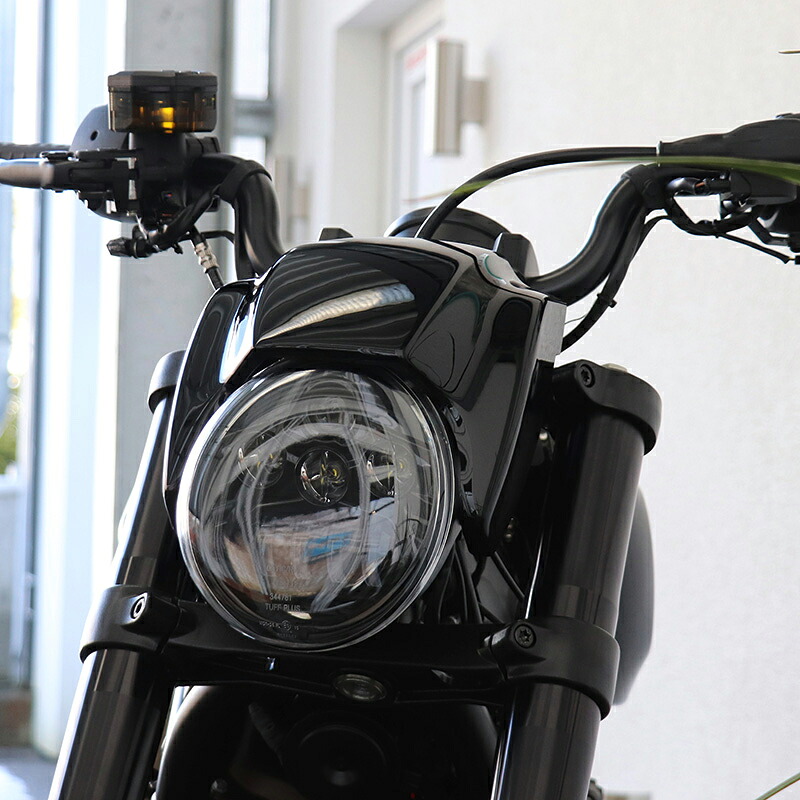 ハーレー Sportster S NRSスタイル LEDヘッドライトキット(未塗装) 【Cult Werk】HD-SPS015|ワールドモーターライフ