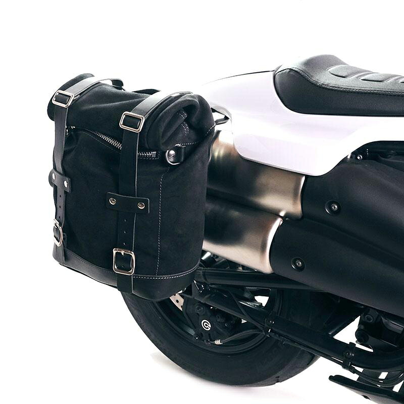 ハーレー Sportster S 22L-30Lキャンバスサイドパニアキット ブラック/ブラック（右用） 【UNIT GARAGE】U201BKBK-3320DX｜ワールドモーターライフ 67,394円
