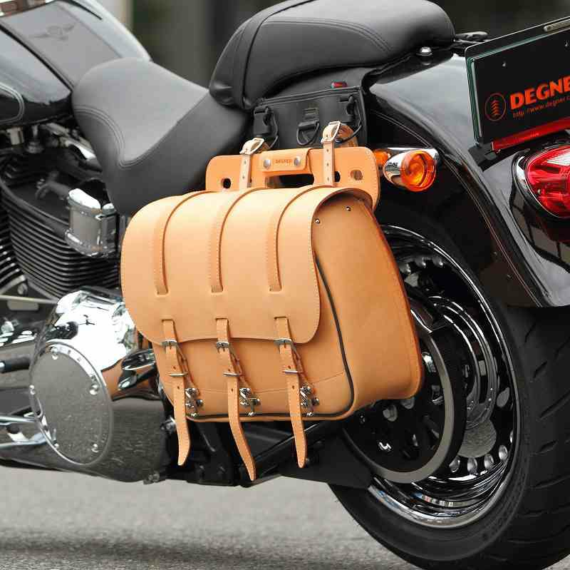 【デグナー】SB-18-TAN ラージ本革サドルバッグ クラシックタイプ タン｜ワールドモーターライフ 44,075円