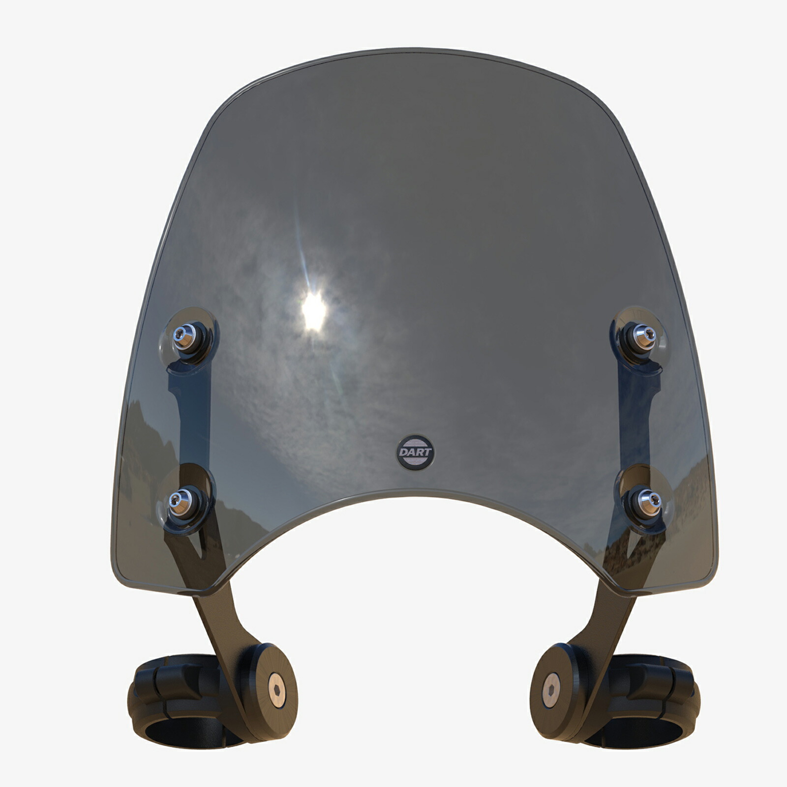 ストリートボブ FXDB、FXBB 49フォーク用 クラシックS3・フライスクリーン (ダークスモーク) DART　FXDB51D-49